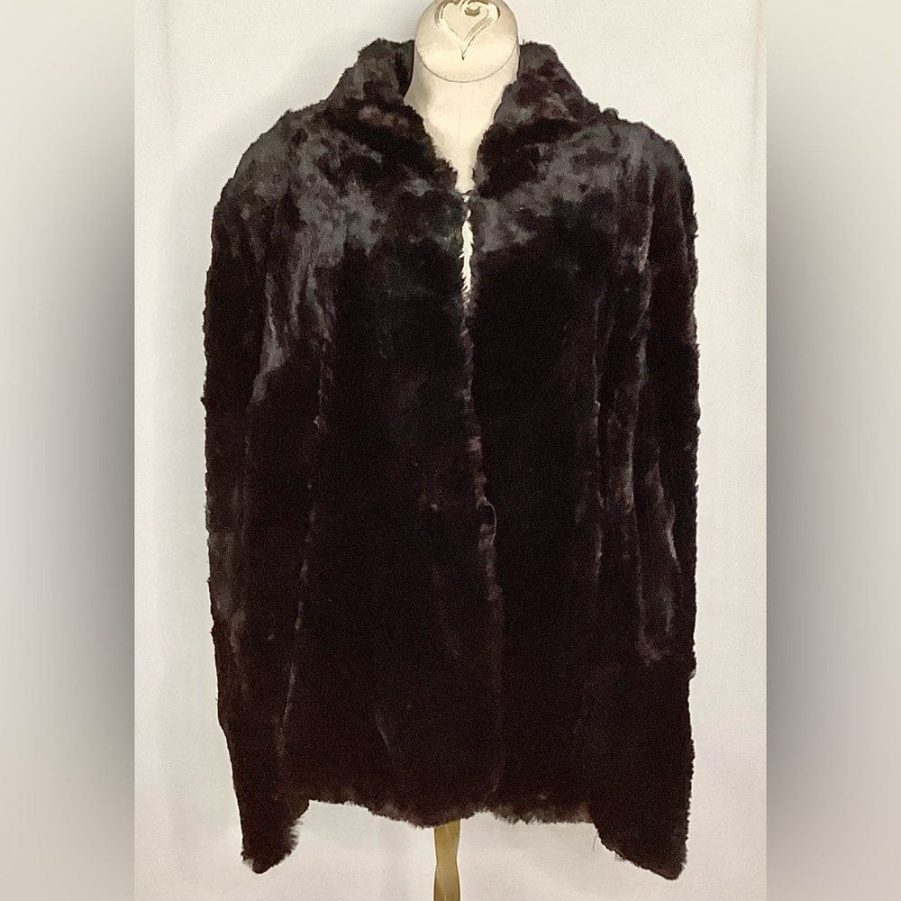 Vintage Silky Black Fur Cape or Jacket